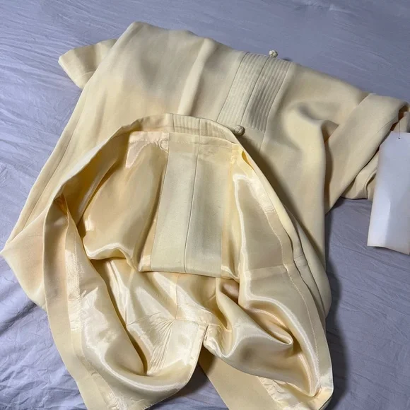 Spenser Jeremy Women's Cream Button-Front Midi Dress 100% Pure Silk - Picture 8 of 8